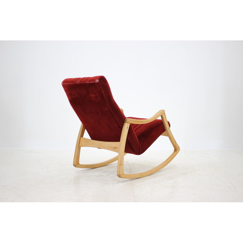 Rocking Chair Vintage Ton, Tchécoslovaquie 1960