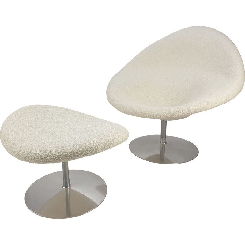 Vintage Globe Chair and Ottoman by Pierre Paulin for Artifort, 1960s