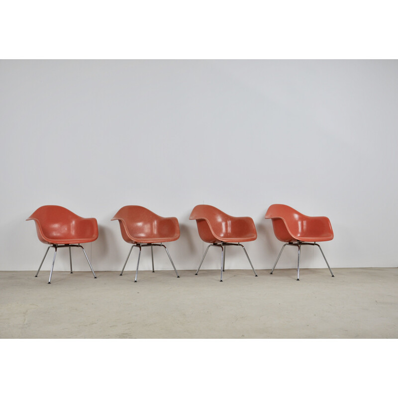 Set of 4 vintage DAX armchairs by Charles & Ray Eames for Herman Miller 1970