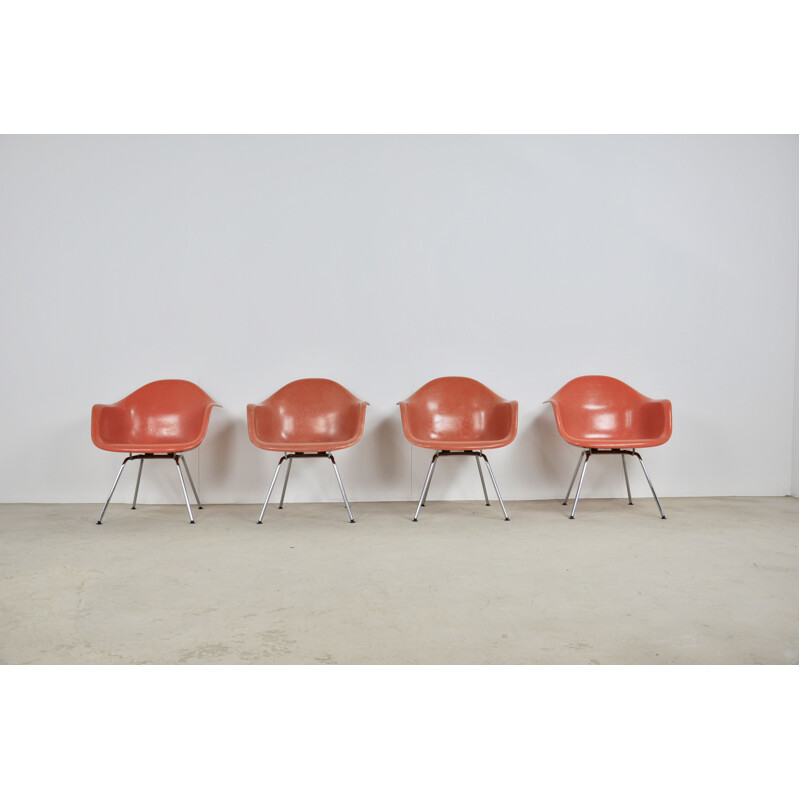 Set of 4 vintage DAX armchairs by Charles & Ray Eames for Herman Miller 1970