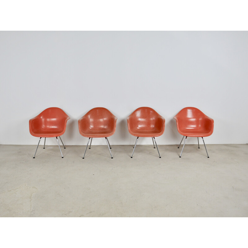 Set of 4 vintage DAX armchairs by Charles & Ray Eames for Herman Miller 1970