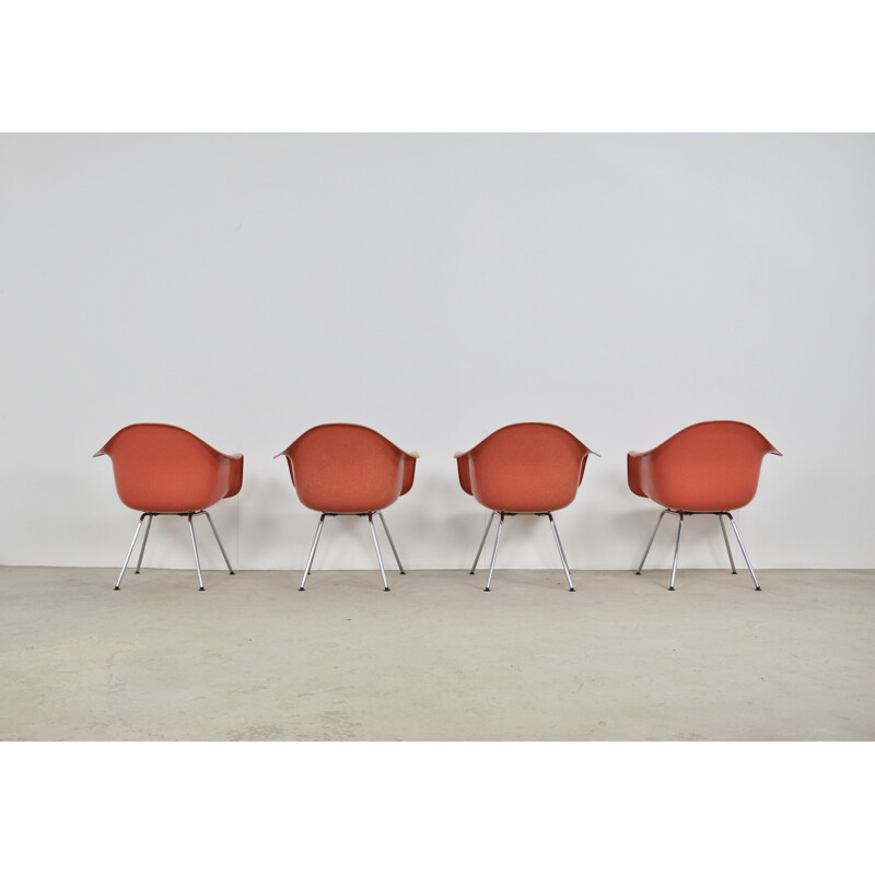 Set of 4 vintage DAX armchairs by Charles & Ray Eames for Herman Miller 1970