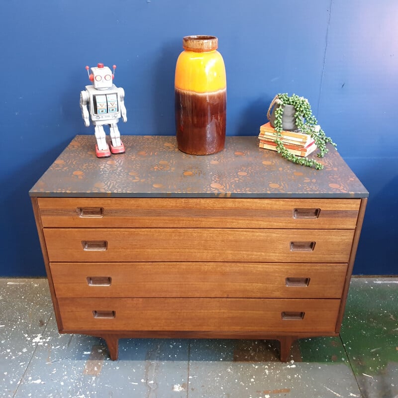 Butilux hand-painted vintage dresser, 1960