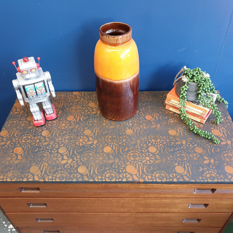 Butilux hand-painted vintage dresser, 1960