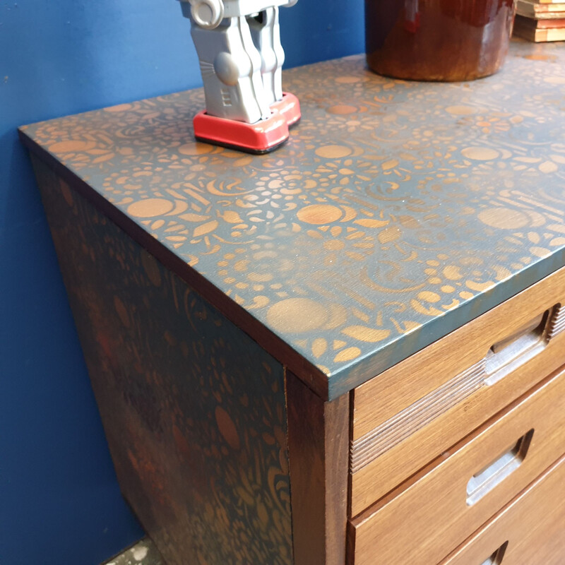 Butilux hand-painted vintage dresser, 1960