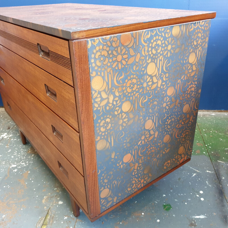 Butilux hand-painted vintage dresser, 1960