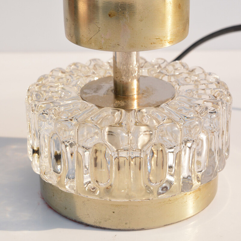 Lampe de chevet vintage en cristal de Baccarat, France, 1970