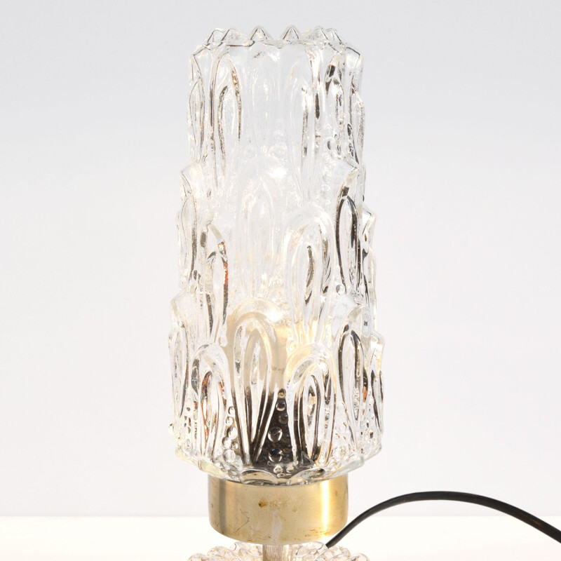 Lampe de chevet vintage en cristal de Baccarat, France, 1970