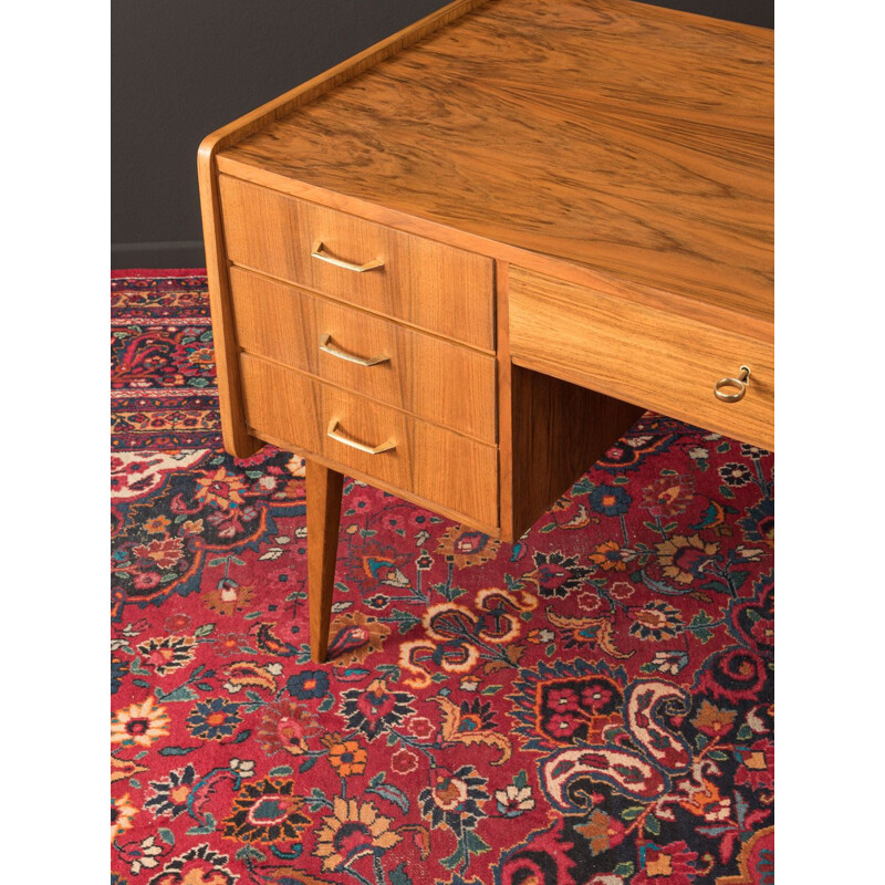 Vintage writing desk walnut 1950s