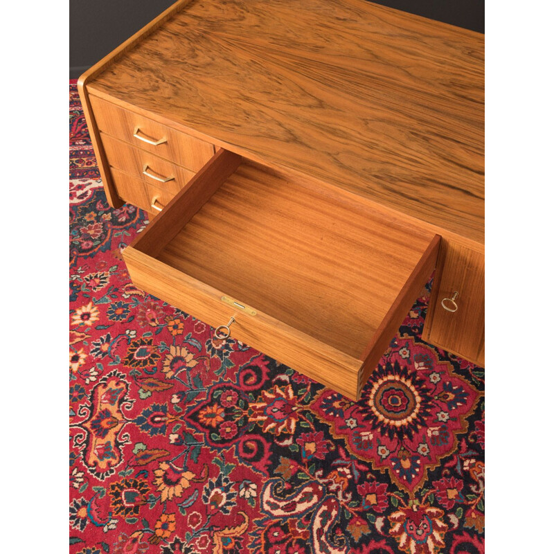 Vintage writing desk walnut 1950s