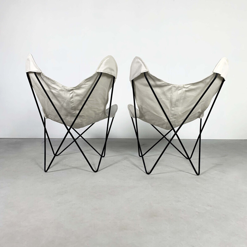 Vintage Butterfly BKF lounge chairs by Jorge Ferrari Hardoy for Knoll, 1970s