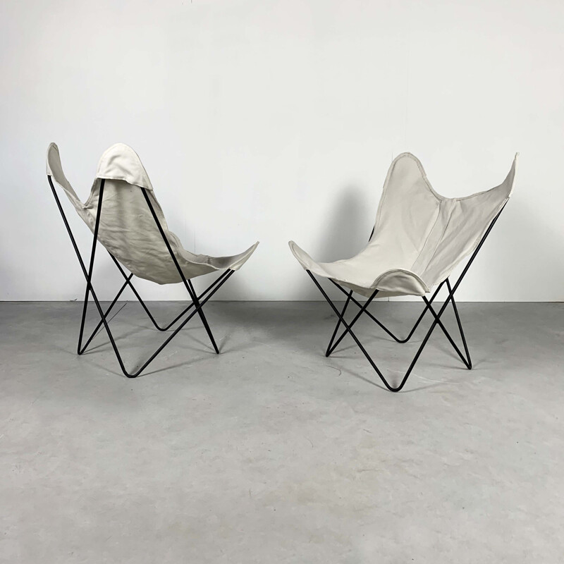 Vintage Butterfly BKF lounge chairs by Jorge Ferrari Hardoy for Knoll, 1970s
