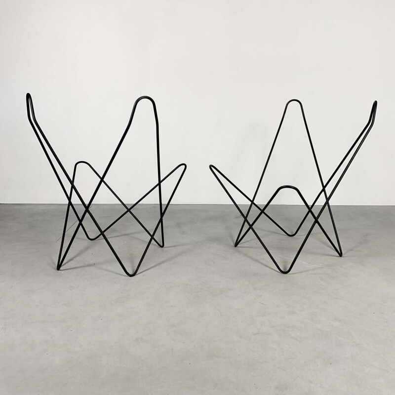 Vintage Butterfly BKF lounge chairs by Jorge Ferrari Hardoy for Knoll, 1970s