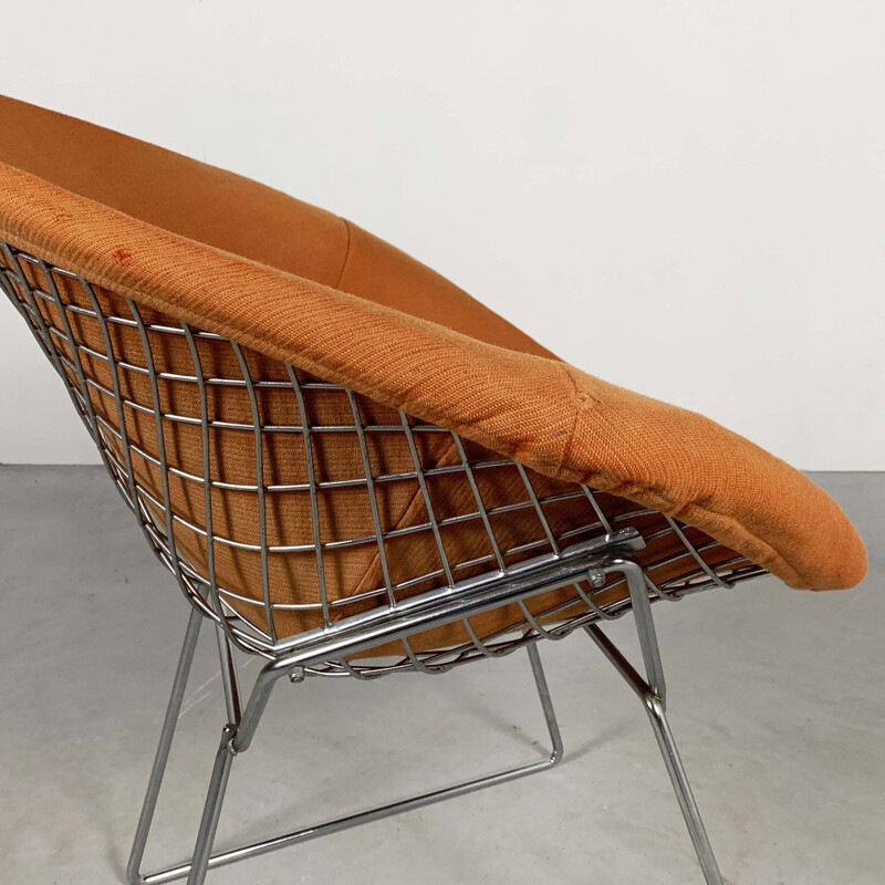 Chaise Vintage Orange Diamond par Harry Bertoia pour Knoll 1970