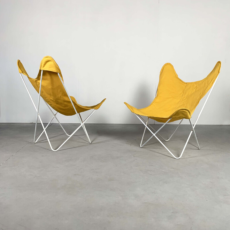 Vintage Butterfly BKF lounge chairs by Jorge Ferrari Hardoy for Knoll, 1970s