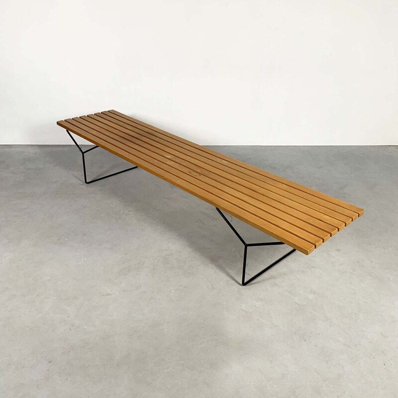 Vintage Slat Bench by Harry Bertoia for Knoll, 1970s