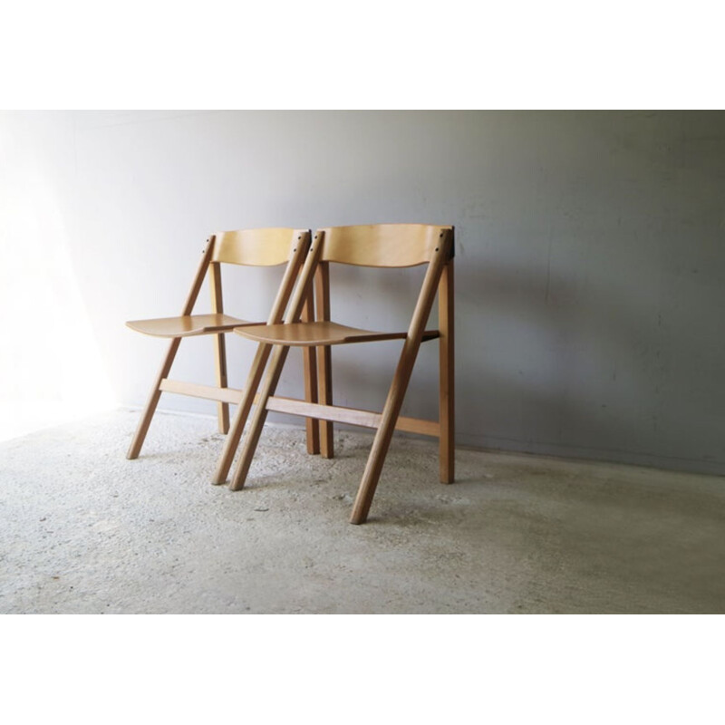 Vintage folding chair by Holstebro Møbelfabrik Danish 1970s