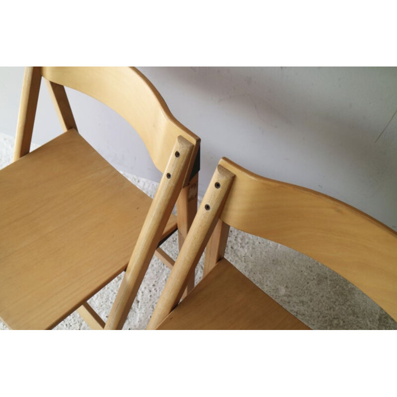 Set of Vintage Danish folding chairs by Holstebro Møbelfabrik 1970s