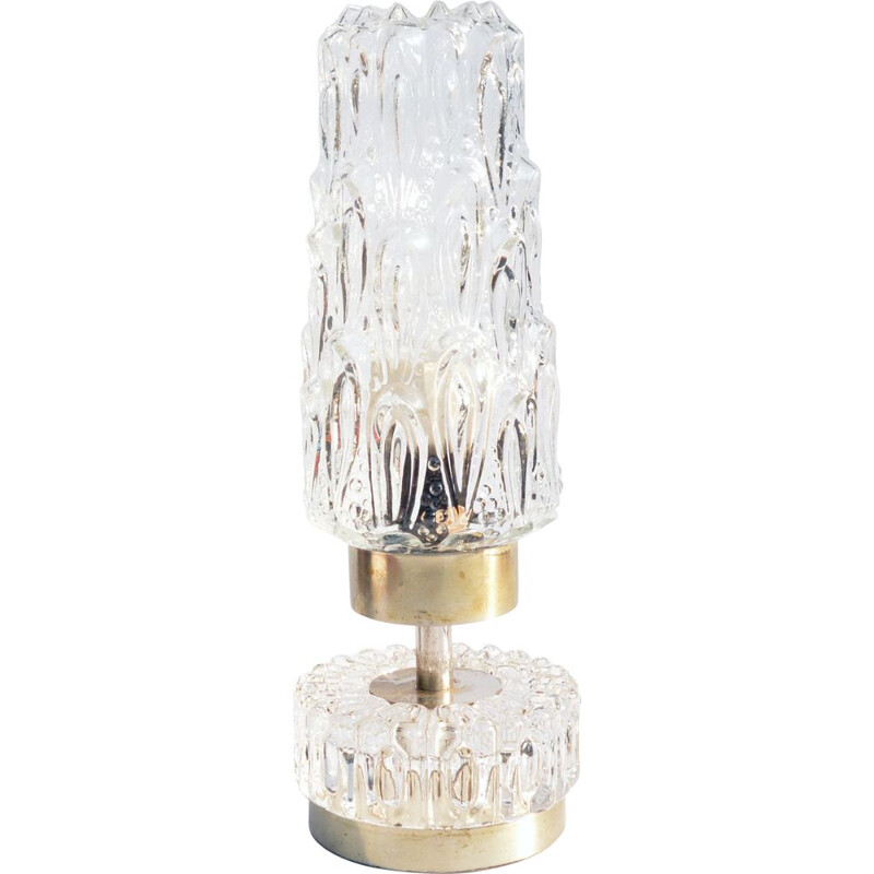 Lampe de chevet vintage en cristal de Baccarat, France, 1970