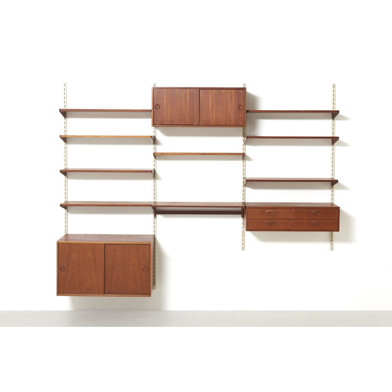 Vintage FM Wall Unit in Teak by Kai Kristansen, Denmark - 1960s