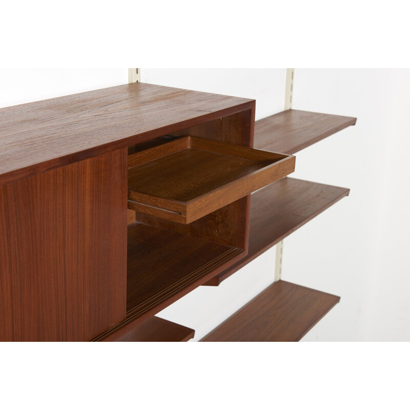 Vintage FM Wall Unit in Teak by Kai Kristansen, Denmark - 1960s