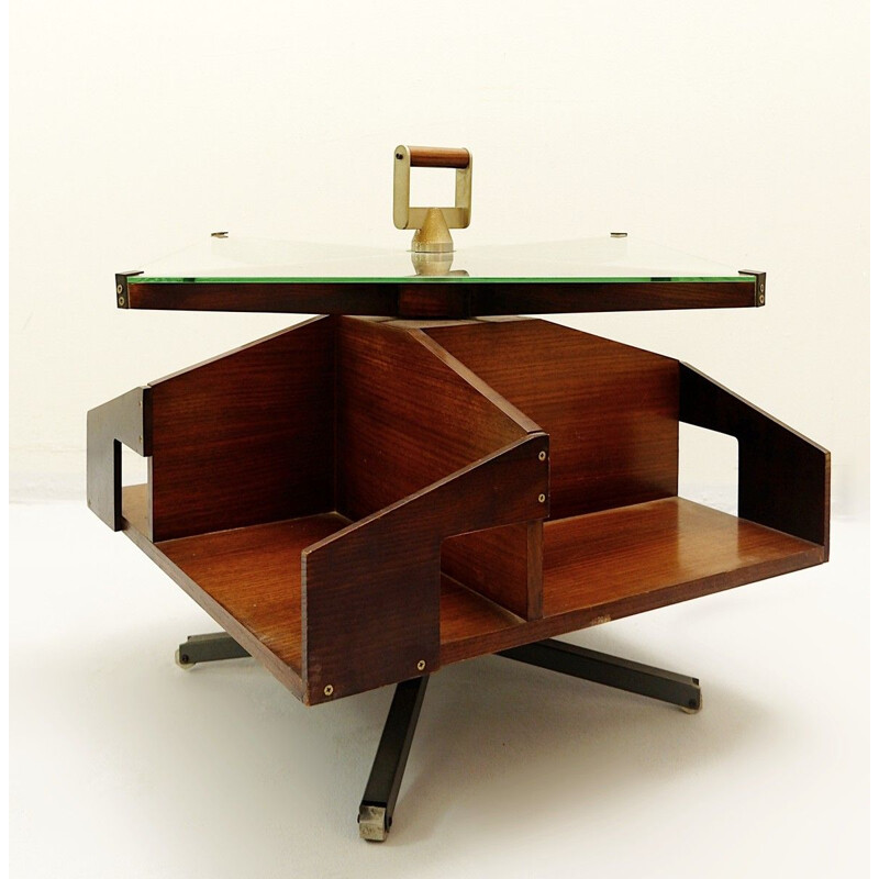 Vintage rotating bar table Ico Parisi - Italy 1957
