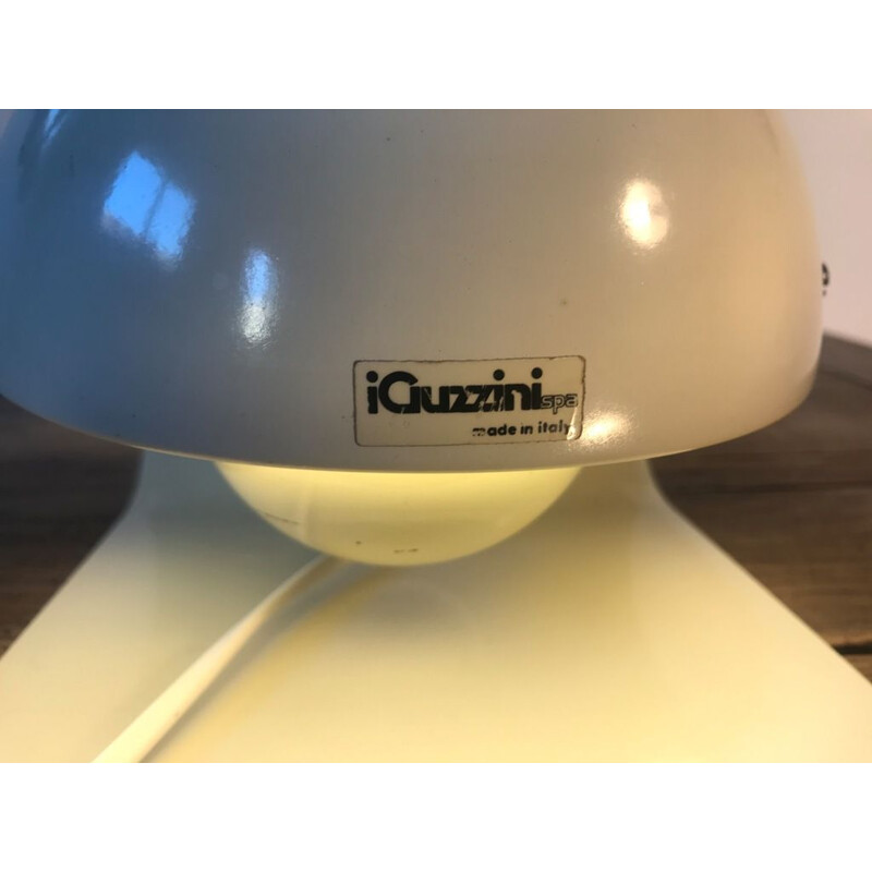 Vintage guzzini metal 1970 table lamp 