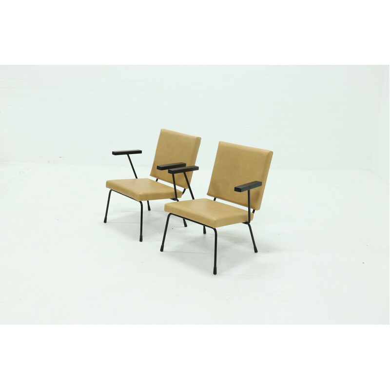 Pair of Vintage Armchairs 1401 by Wim Rietveld for Gispen, 1954