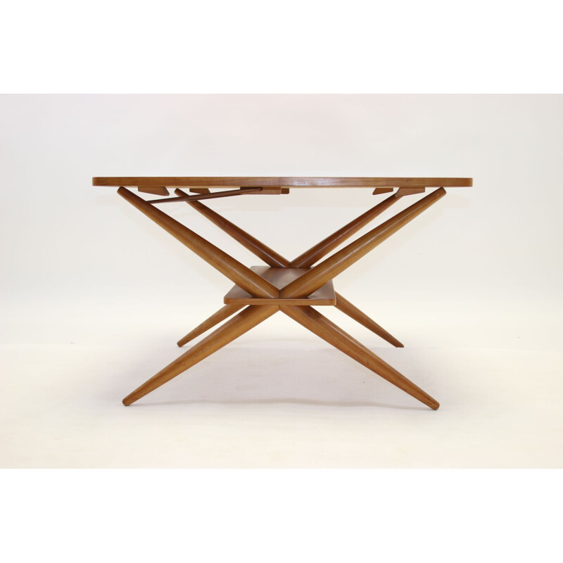 Vintage Teak Salon adjustable to Dinner table Scandinavian