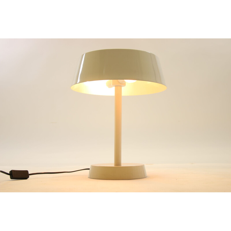 Vintage White table lamp made of metal 