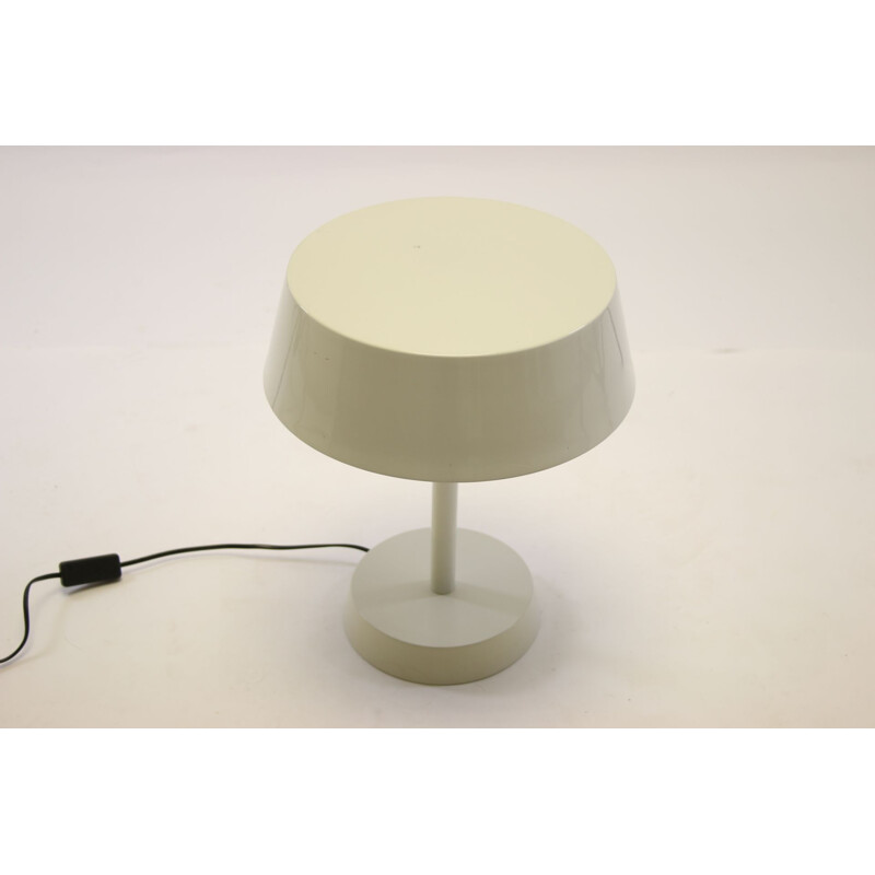 Vintage White table lamp made of metal 
