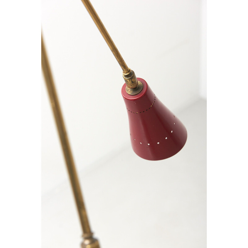 Vintage Directional Ceiling Lamp in Brass, Italy 1950s