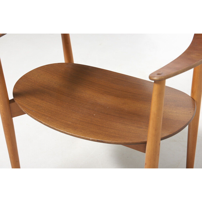 Chaise métropolitaine vintage de Ejner Larsen et Aksel Bender, Danemark 1950 