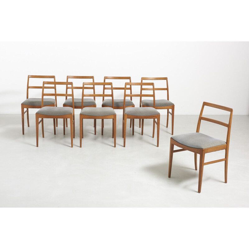 Ensemble de 8 chaises vintage d'Arne Vodder pour Sibast Furniture, Danemark 1960