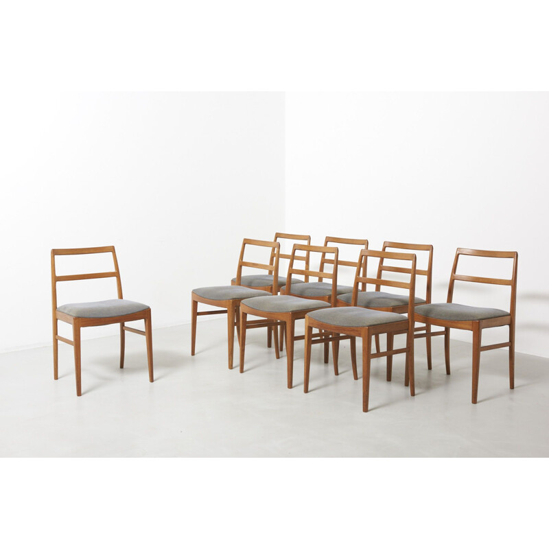 Ensemble de 8 chaises vintage d'Arne Vodder pour Sibast Furniture, Danemark 1960