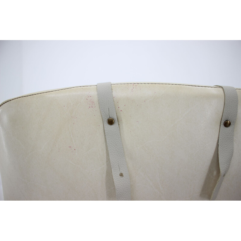 Sillón giratorio vintage para Asko Sweden beige 1970