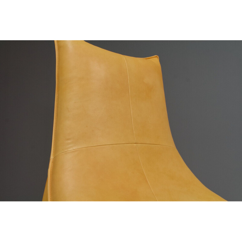 Vintage Rock Lounge chair Gerard van den Berg leather 1970s