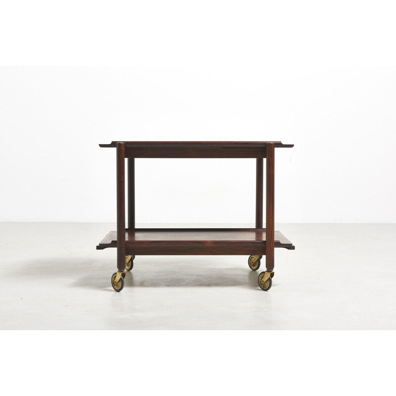 Vintage Trolley With Extendable Tray by Poul Hundevad, Denmark 1960s