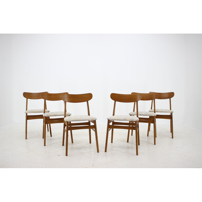 Set of 6 vintage Teak Dining Chairs, Danish 1960s