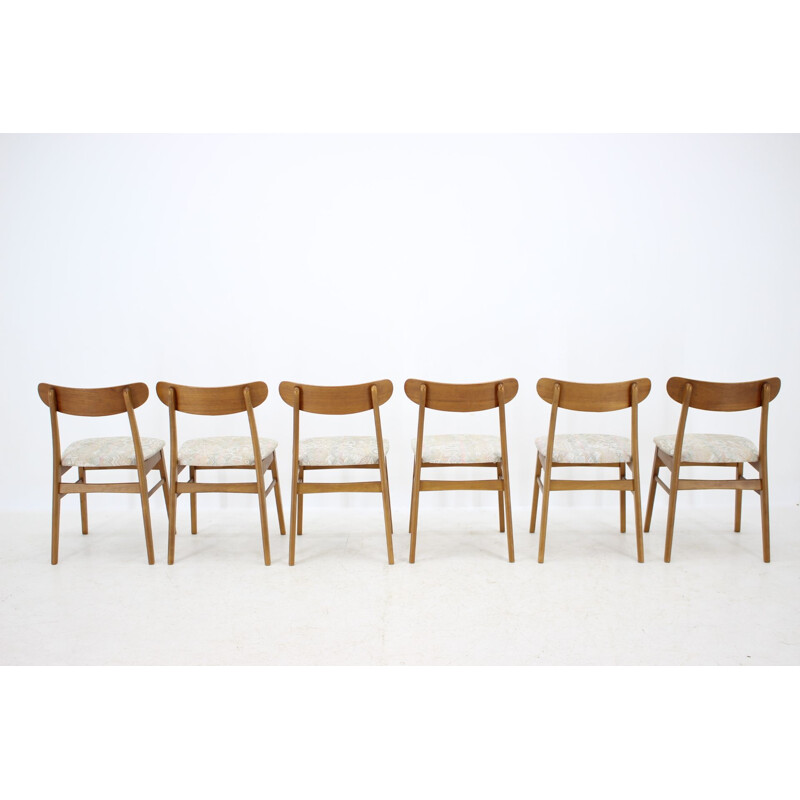 Set of 6 vintage Teak Dining Chairs, Danish 1960s