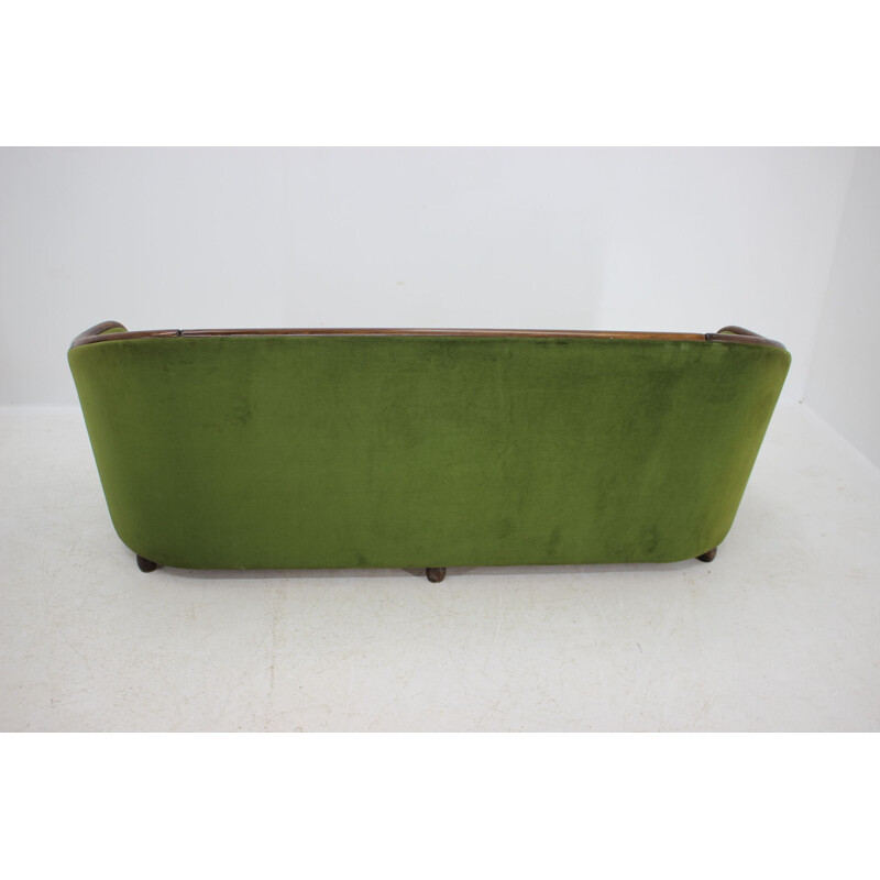 Vintage 3-seat sofa wood Italian 1950s