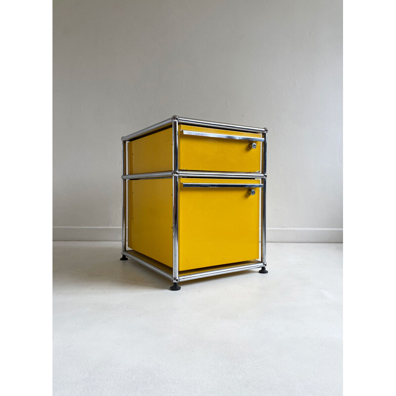 Vintage Steel 2 Drawer cabinet by Fritz Haller for USM Haller 1970