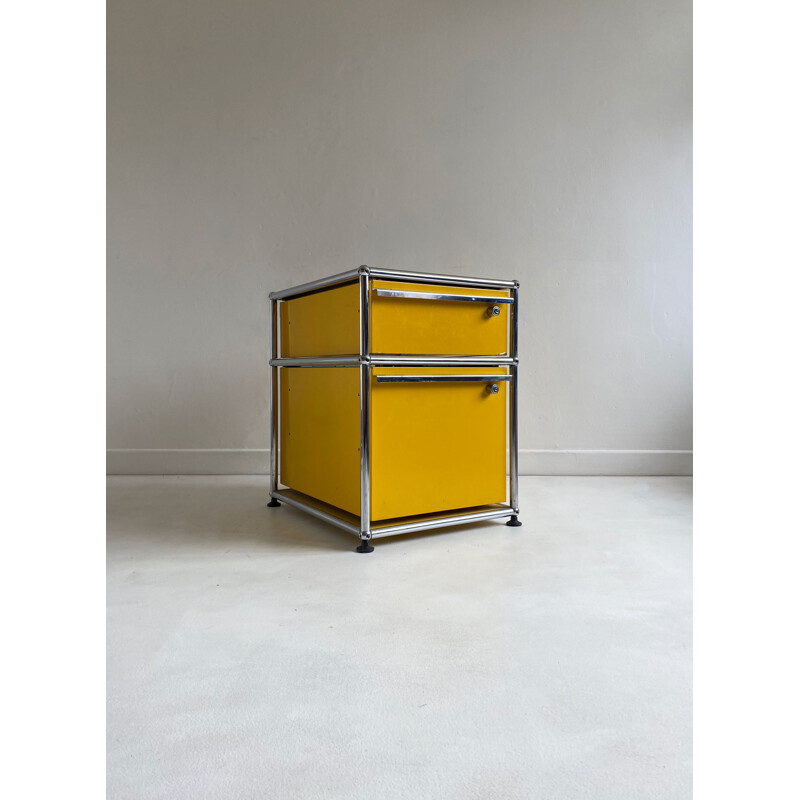 Vintage Steel 2 Drawer cabinet by Fritz Haller for USM Haller 1970