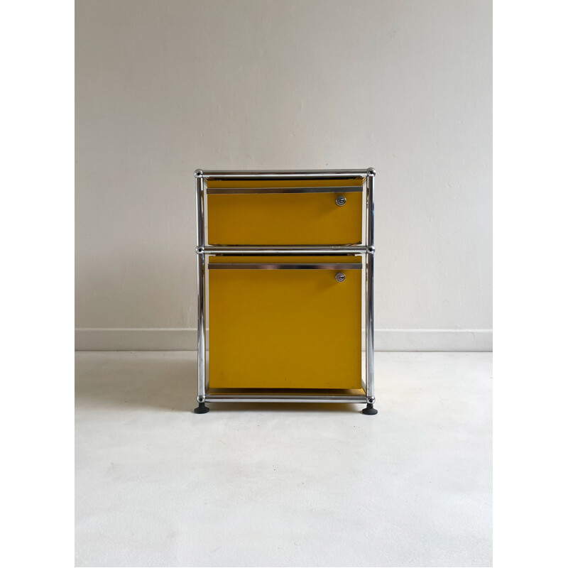 Vintage Steel 2 Drawer cabinet by Fritz Haller for USM Haller 1970