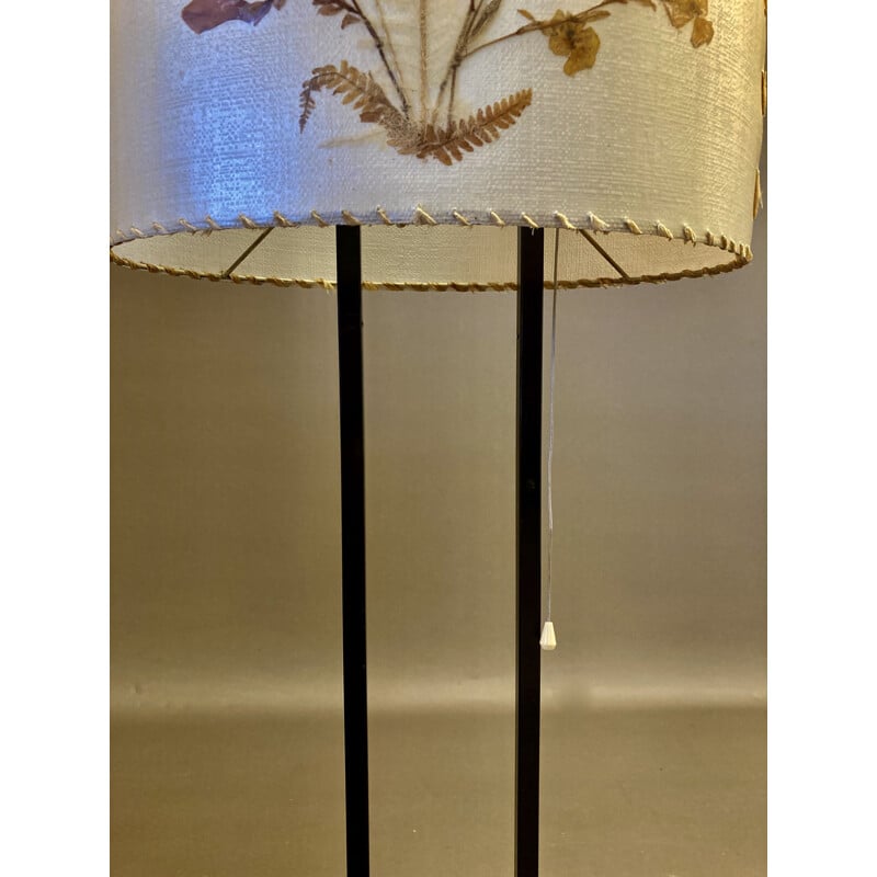 Vintage Floor Lamp Cotton Metal 1960