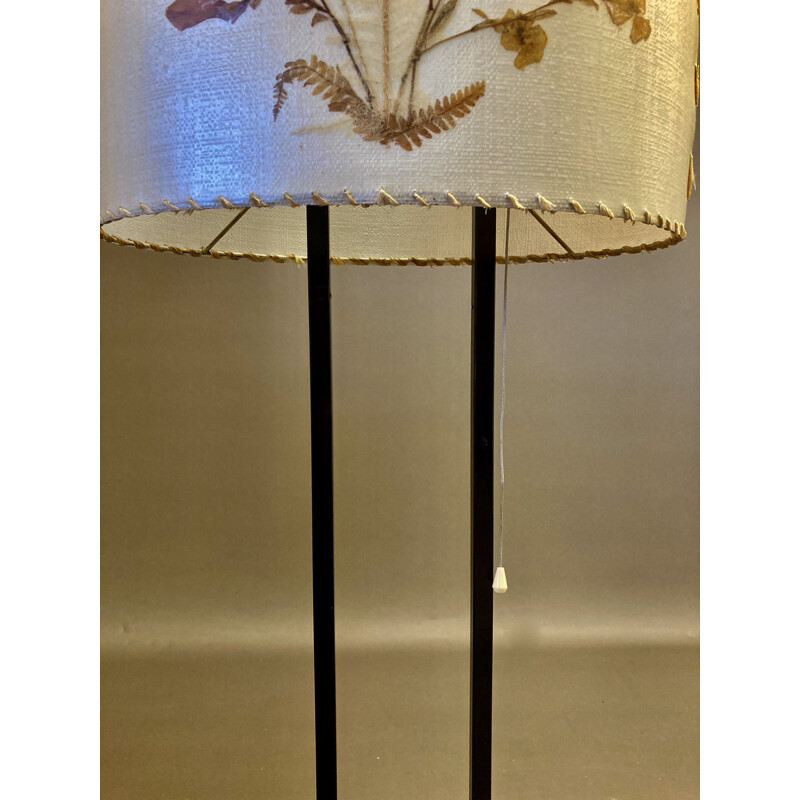 Vintage Floor Lamp Cotton Metal 1960