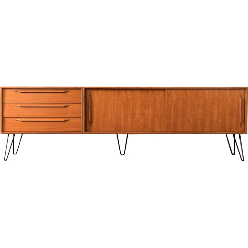 Vintage Lowboard , Heinrich Riesteenpatt teak scandinavian 1960s