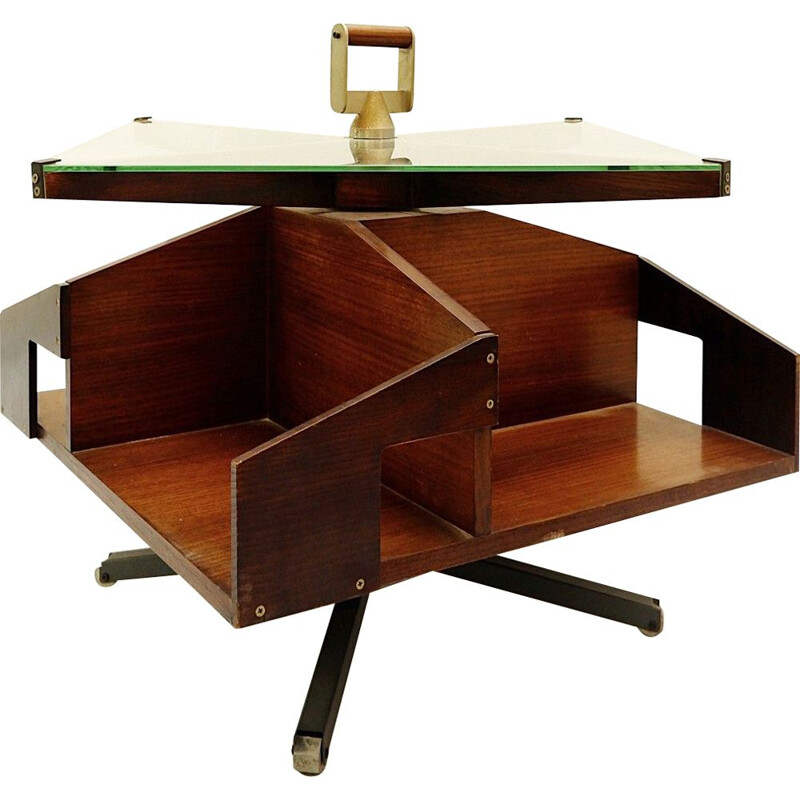 Vintage rotating bar table Ico Parisi - Italy 1957