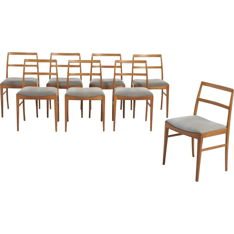 Ensemble de 8 chaises vintage d'Arne Vodder pour Sibast Furniture, Danemark 1960