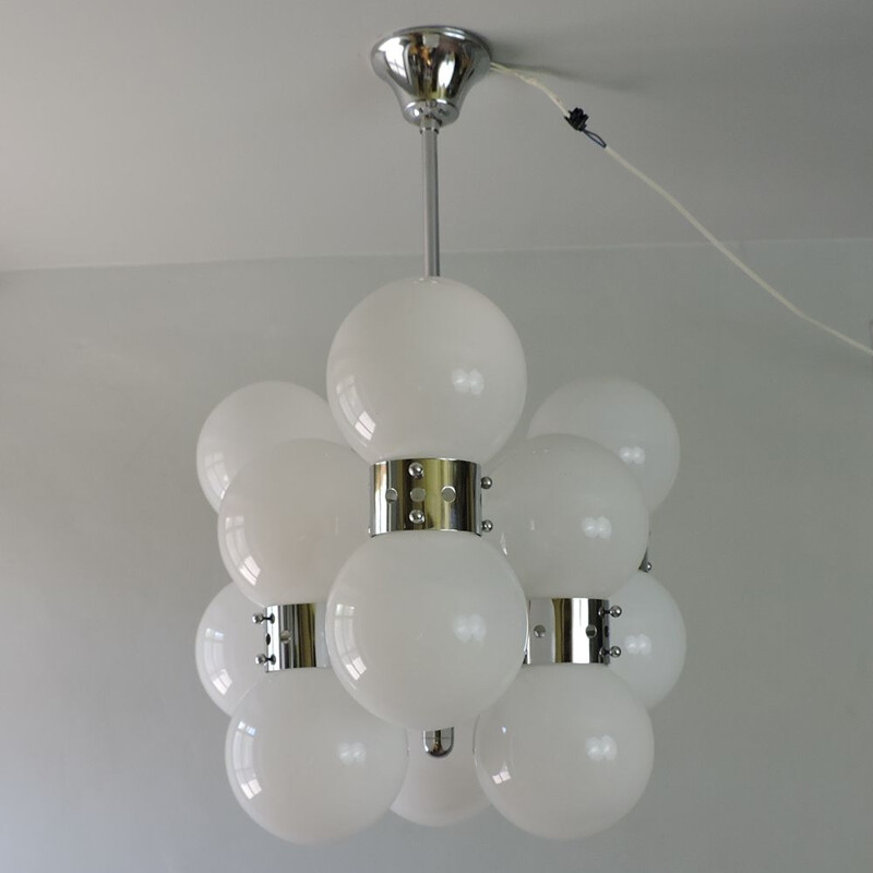 Vintage chandelier murano Carlo NAZON for Mazzega Italy 1970